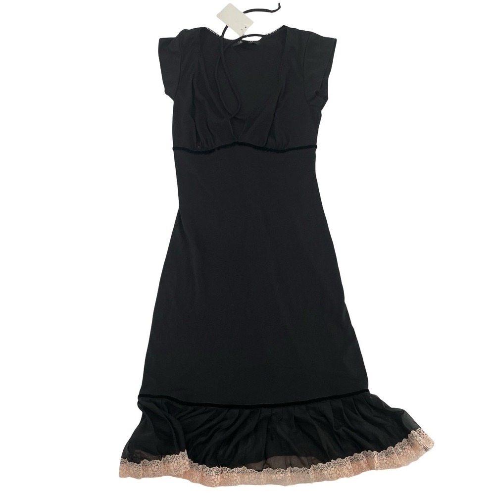 Rampage Womens Dress Midi Black Polyester Small